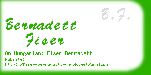 bernadett fiser business card